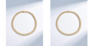 sapphire tennis necklace
